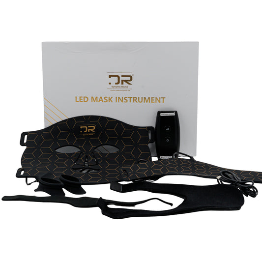 Silicone LED Face & Neck Therapy Mask – 7-Color Light + Near-Infrared black