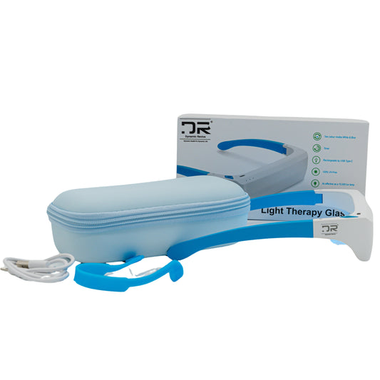 Light Therapy Glasses – White & Blue Light Modes for Sleep, Energy & Mood
