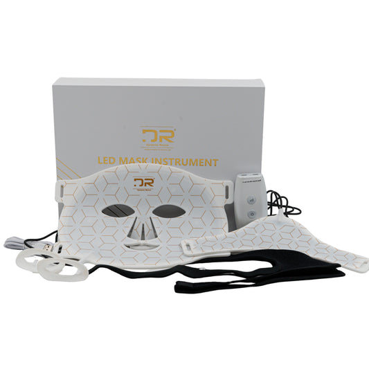 Silicone LED Face & Neck Therapy Mask – 7-Color Light + Near-Infrared White