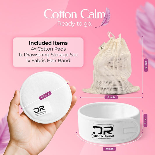 Reusable Make Up Remover Kit Bag – Eco-Friendly Cleanser & Pads Set