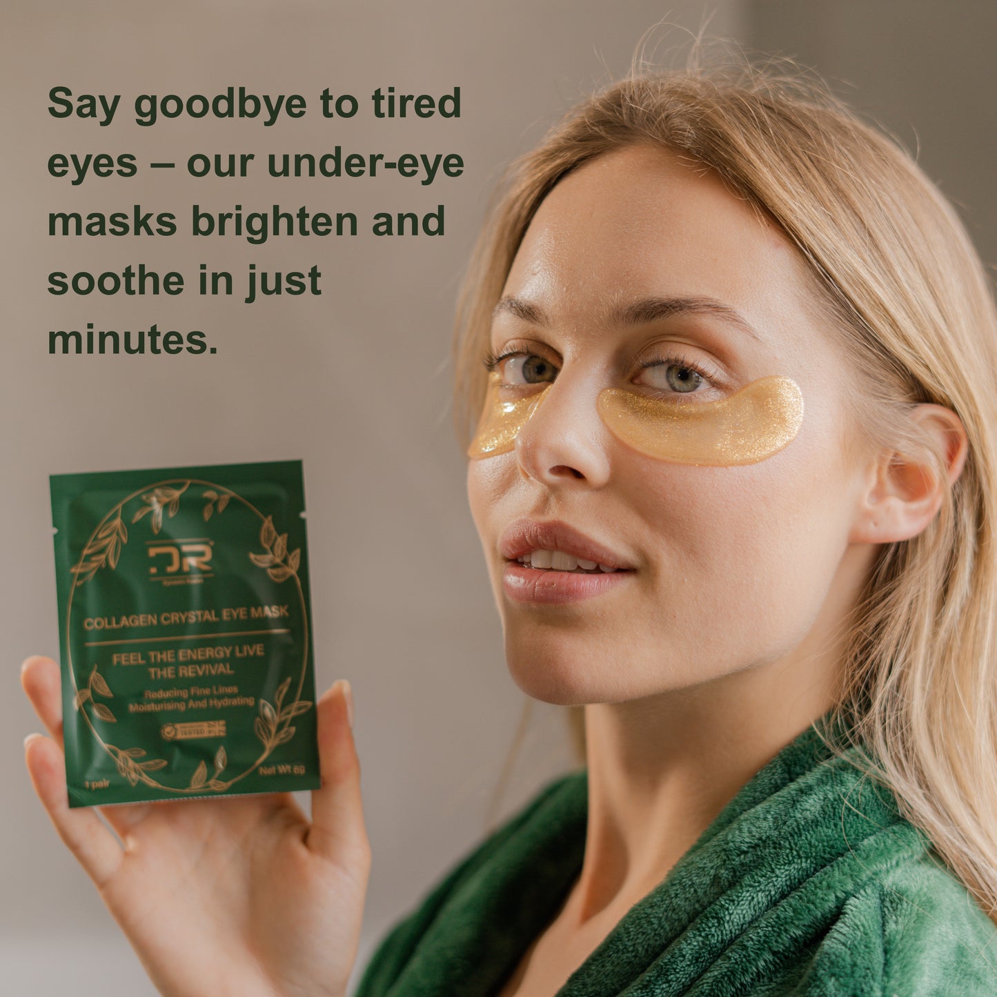 Eye Collagen Mask – Hydrogel Gold Patches to Reduce Puffiness & Dark Circles