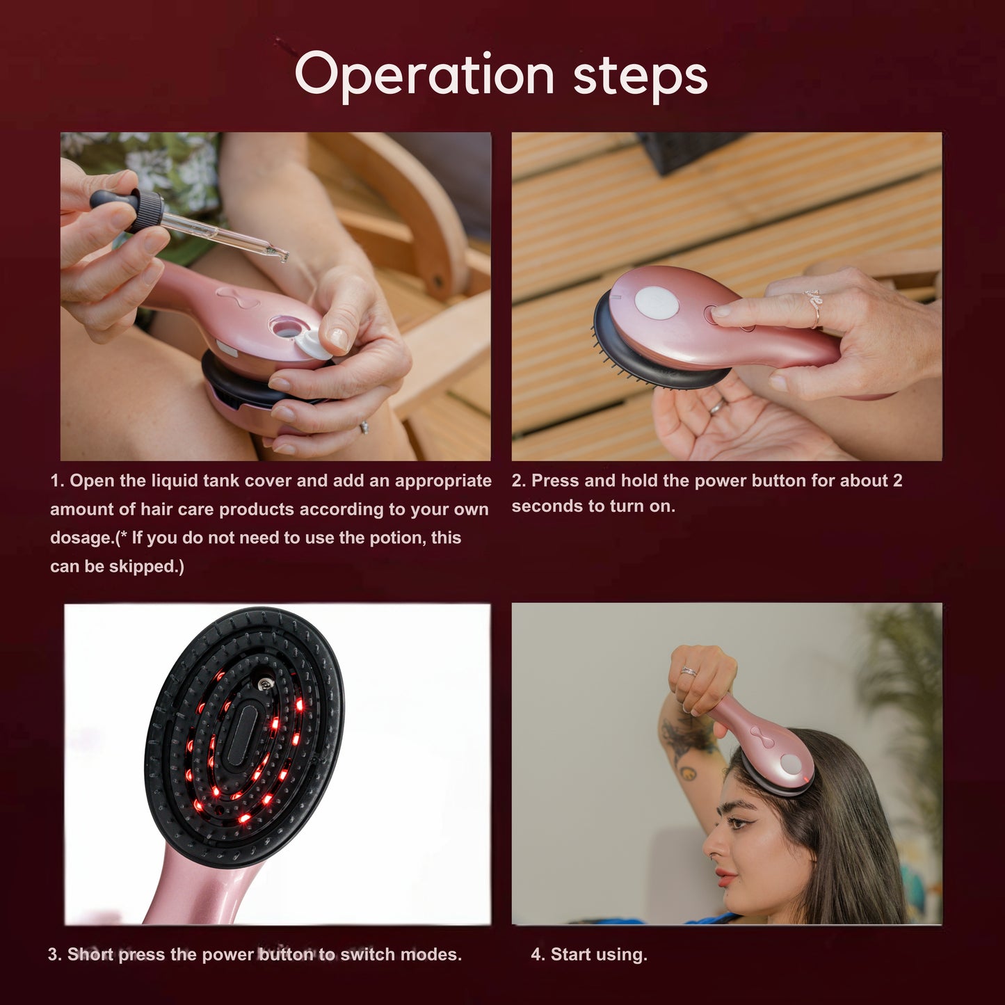 Spray Massage Comb – Hair Growth & Scalp Massager Anti-Static Ionic Technology