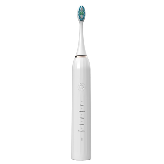 White Electric Toothbrush | Advanced Sonic Cleaning Technology