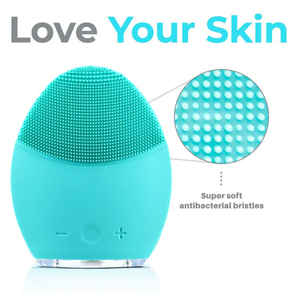Facial Cleansing & Massaging Brush Sonic Silicone Face Cleaner