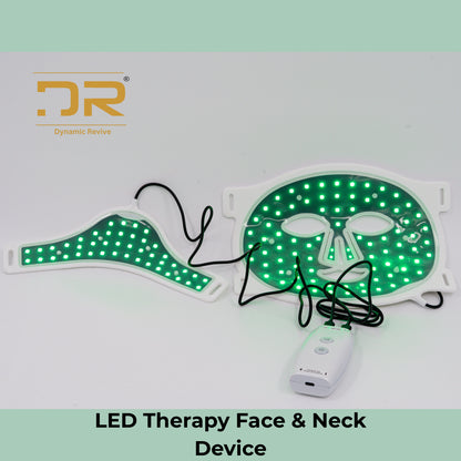 Silicone LED Face & Neck Therapy Mask – 7-Color Light + Near-Infrared White