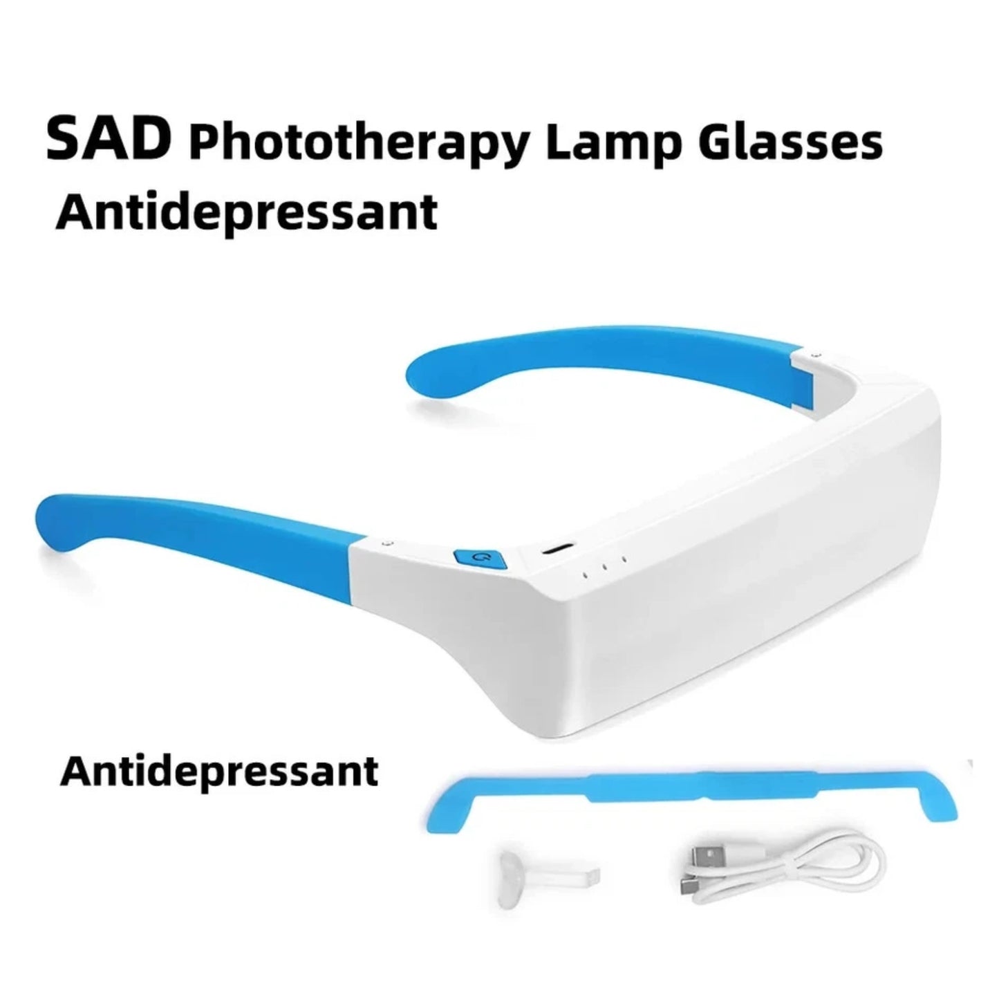 Light Therapy Glasses – White & Blue Light Modes for Sleep, Energy & Mood
