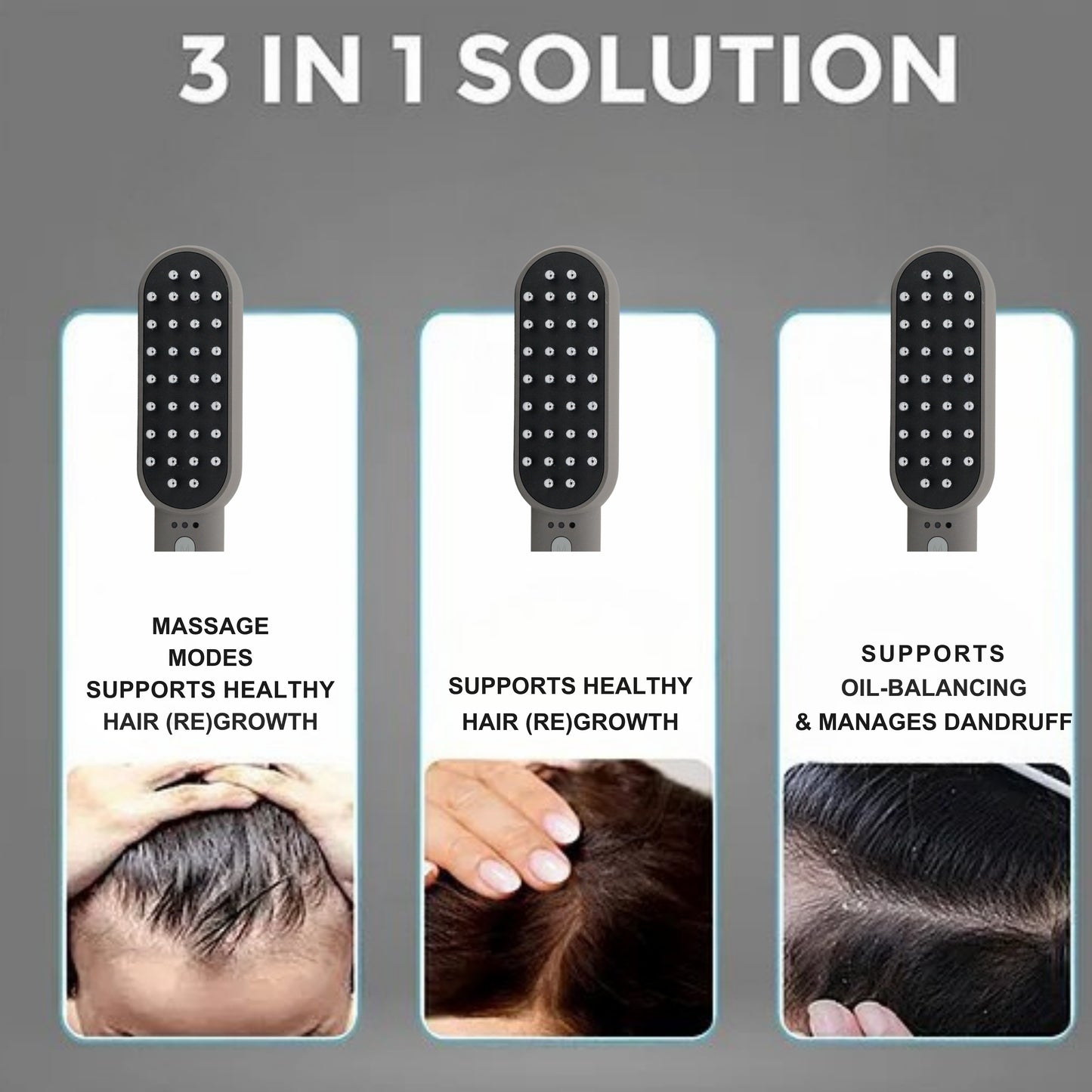 Laser Hair Growth & Scalp Therapy Comb – EMS, RF, LED & Ion Technology