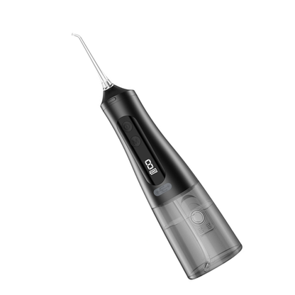 Water Flosser Portable Oral Irrigator with LED Digital Display Black