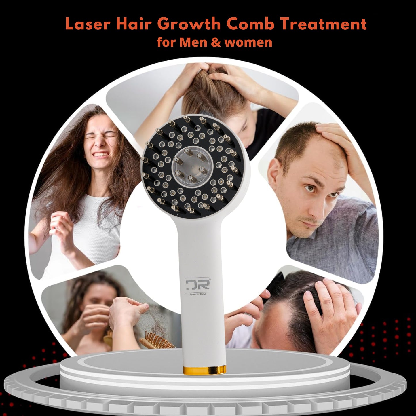 Hair Growth & Massaging Brush | Laser Guided Liquid Comb
