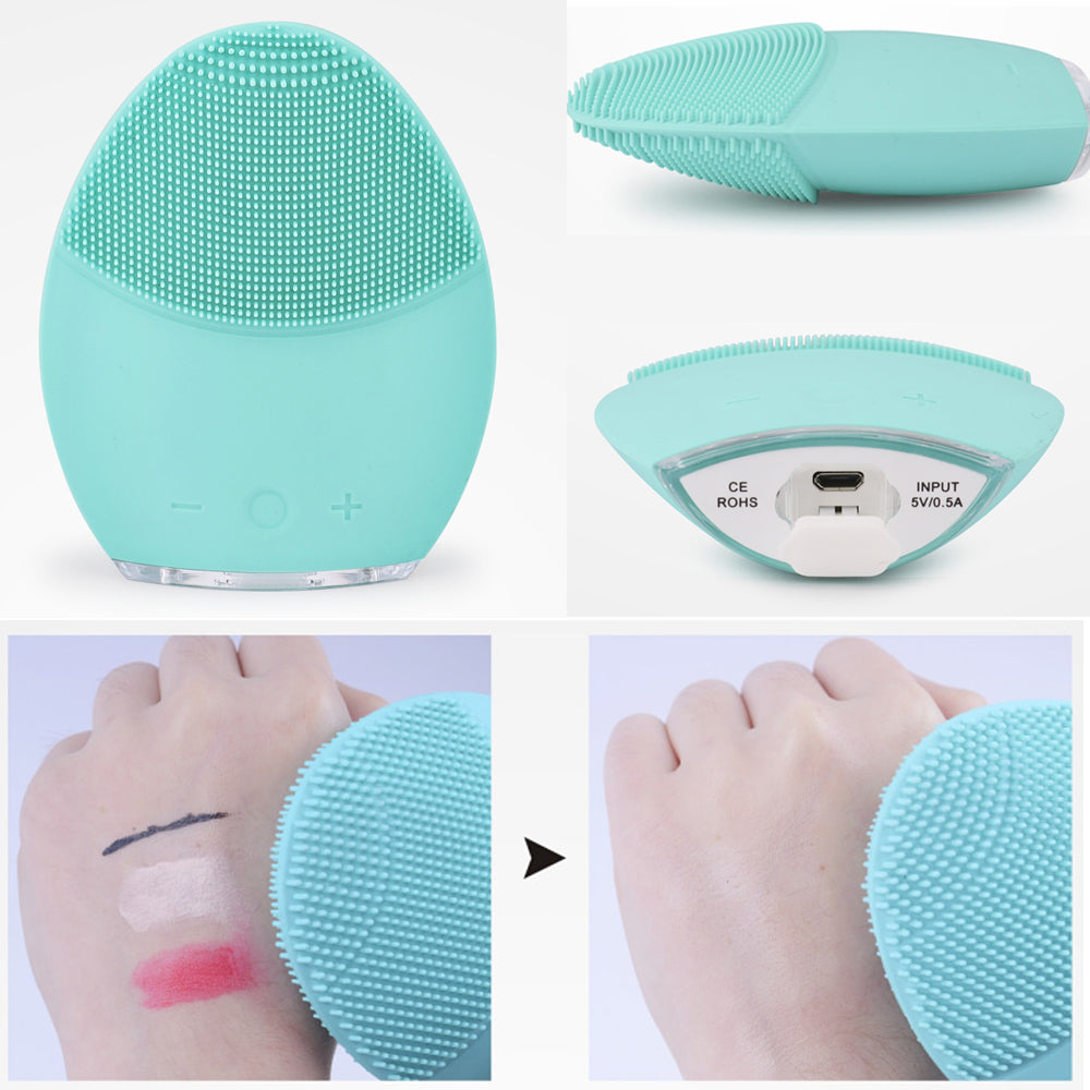Facial Cleansing & Massaging Brush Sonic Silicone Face Cleaner