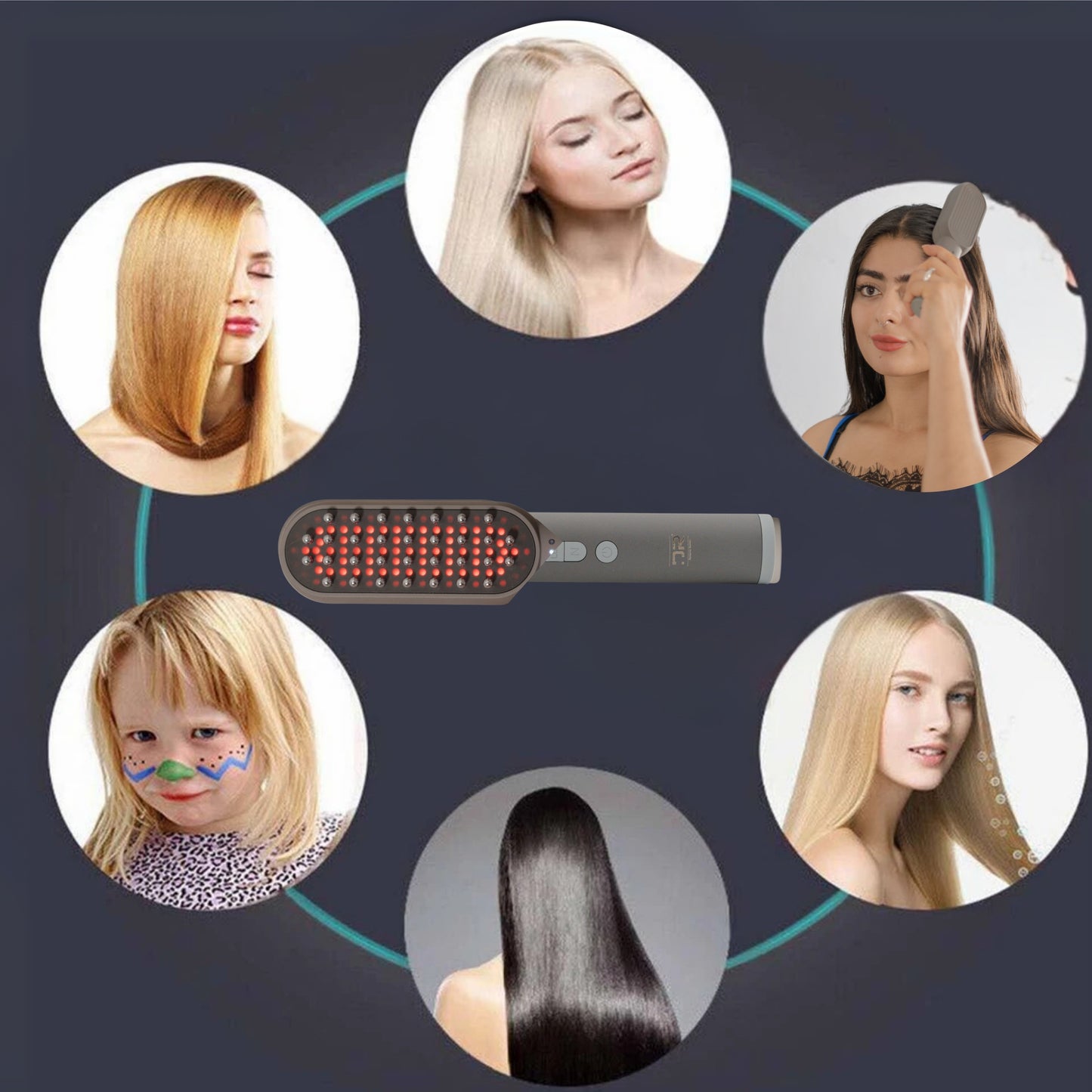 Laser Hair Growth & Scalp Therapy Comb – EMS, RF, LED & Ion Technology