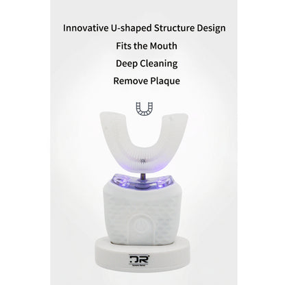 U-Shaped Electric Toothbrush with Massaging | 4 Modes, 360° Cleaning, Wireless Charging, IPX7 Waterproof