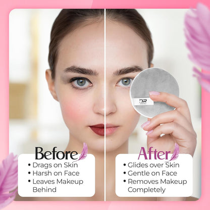 Reusable Make Up Remover Kit Bag – Eco-Friendly Cleanser & Pads Set