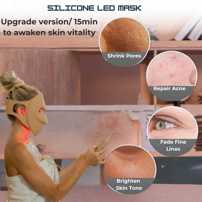 3D Silicone LED Light Therapy Mask – Skin Rejuvenation, Anti-Aging & Brightening