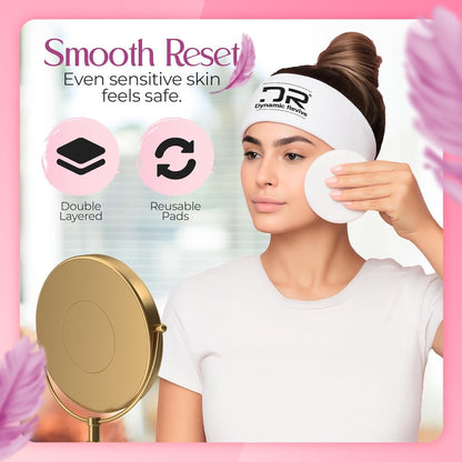 Reusable Make Up Remover Kit Bag – Eco-Friendly Cleanser & Pads Set