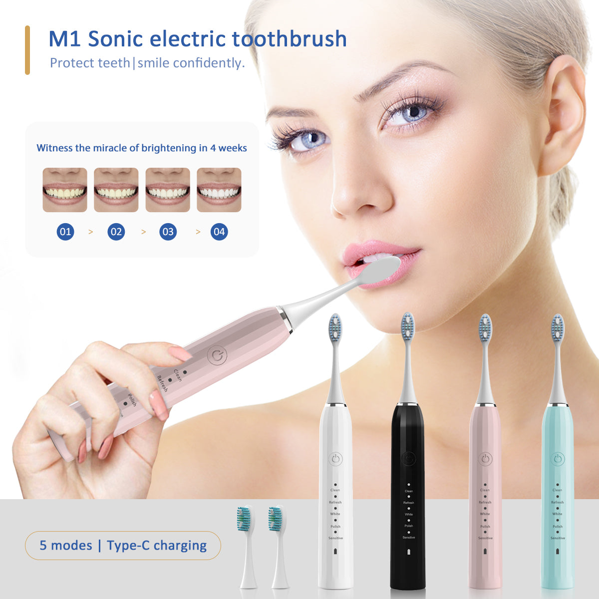Electric Toothbrush  Advanced Sonic Cleaning Technology