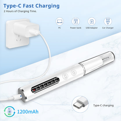 White Dental Cleaning Kit Professional Electric Tooth Cleaner