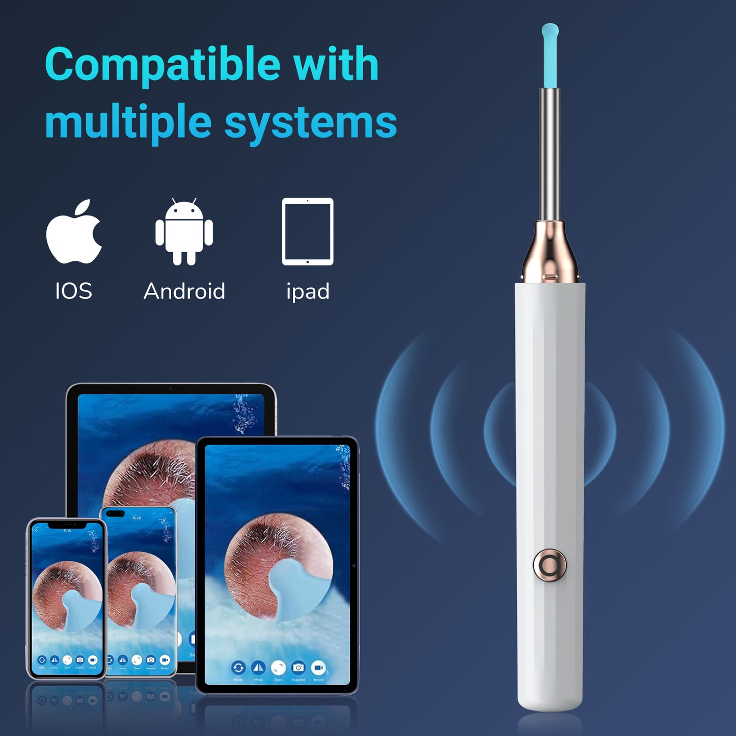 Smart Ear Wax Cleaner 1080P HD Wireless Otoscope