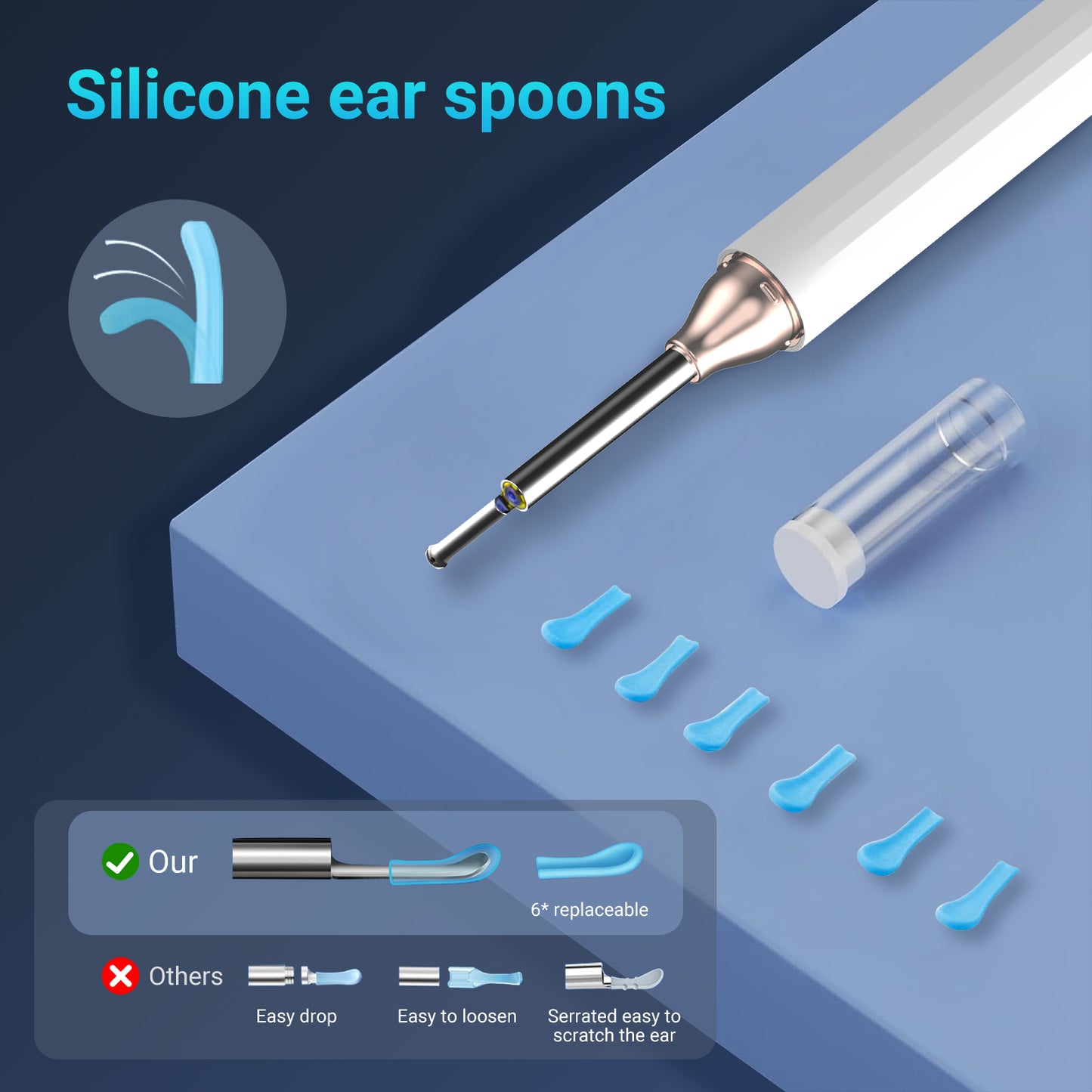 Smart Ear Wax Cleaner 1080P HD Wireless Otoscope
