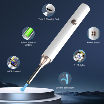 Smart Ear Wax Cleaner 1080P HD Wireless Otoscope